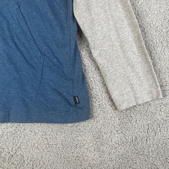 O'neill Hoodie Sweatshirt Mens Large Blue Gray Pullover Sweater Lightweight Logo - Picture 2 of 7